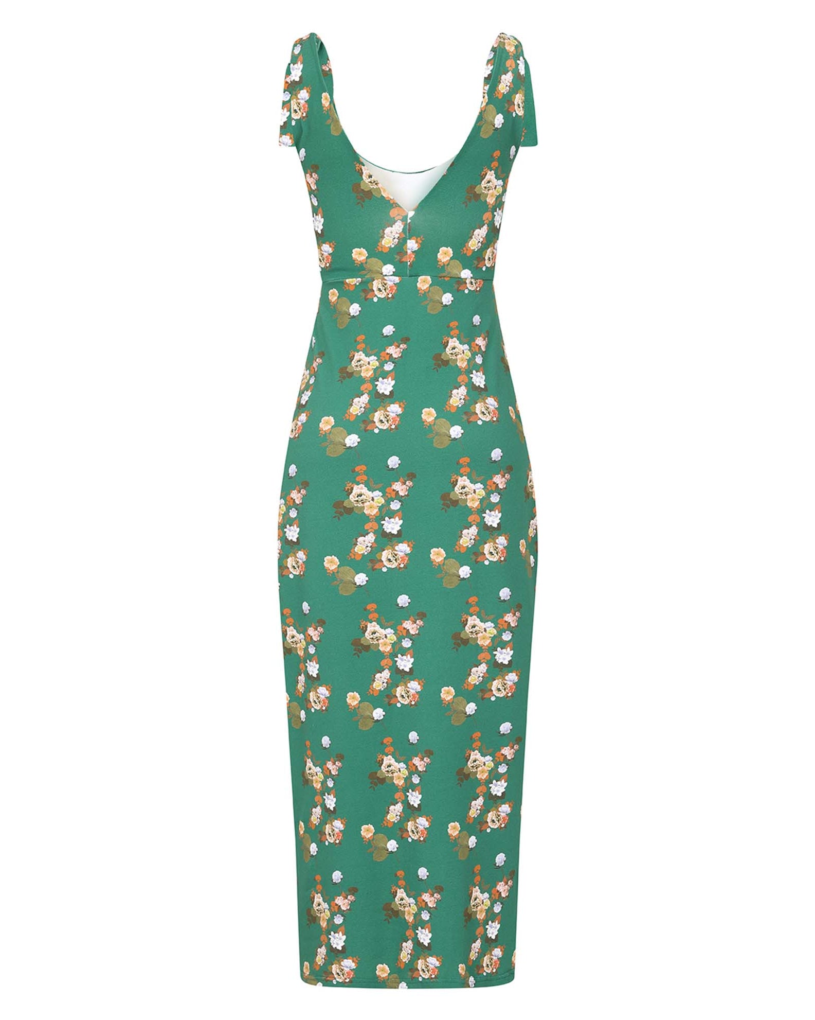 Green Floral Cotton Maxi Dress Sophie Cameron Davies
