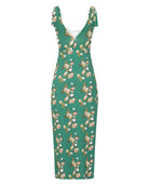 Green Floral Cotton Maxi Dress Sophie Cameron Davies