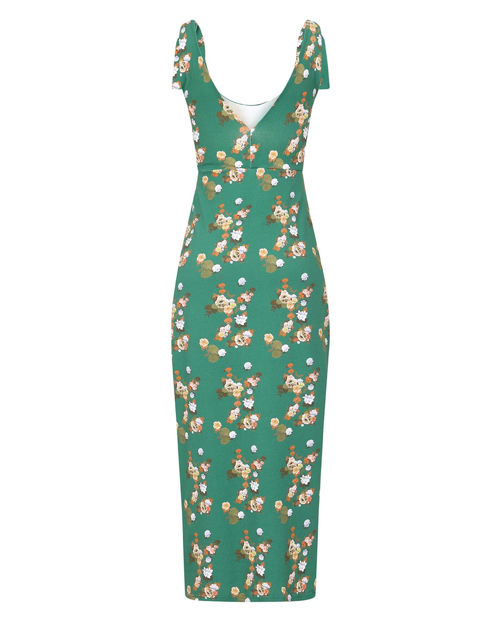 Green Floral Cotton Maxi Dress Sophie Cameron Davies