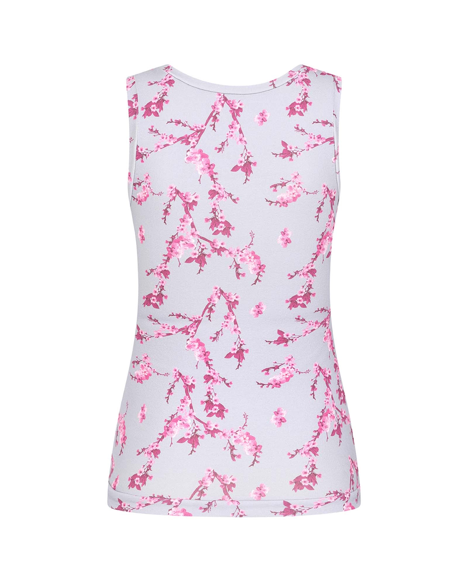 Grey & Pink Floral Vest Top SCD