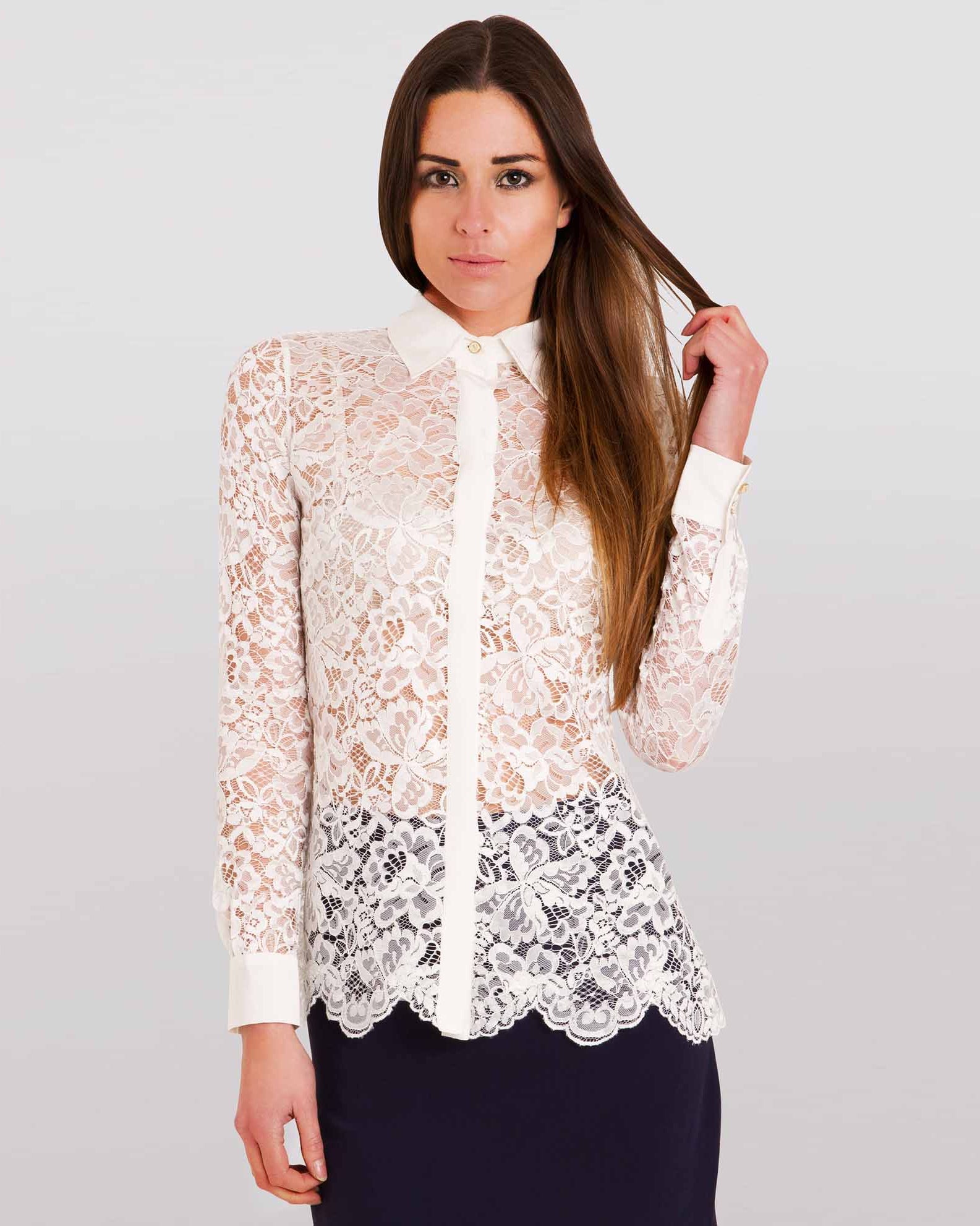 Lace Shirt in Ivory