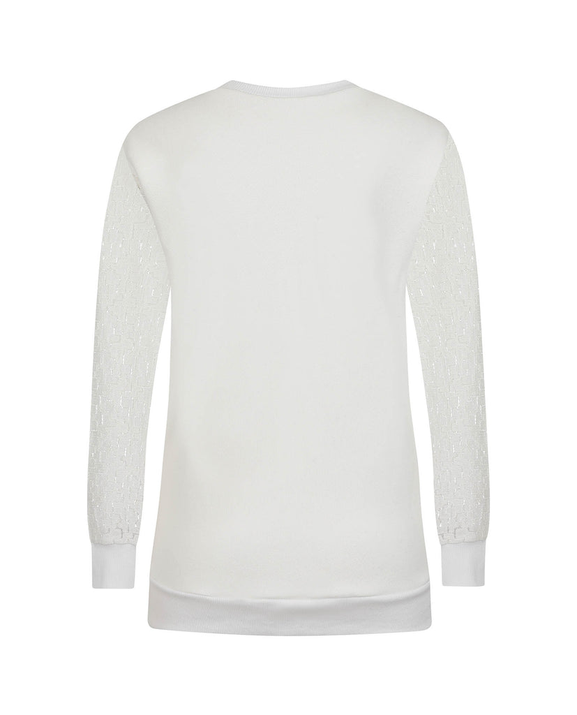 Ivory Lace Sleeve Jumper