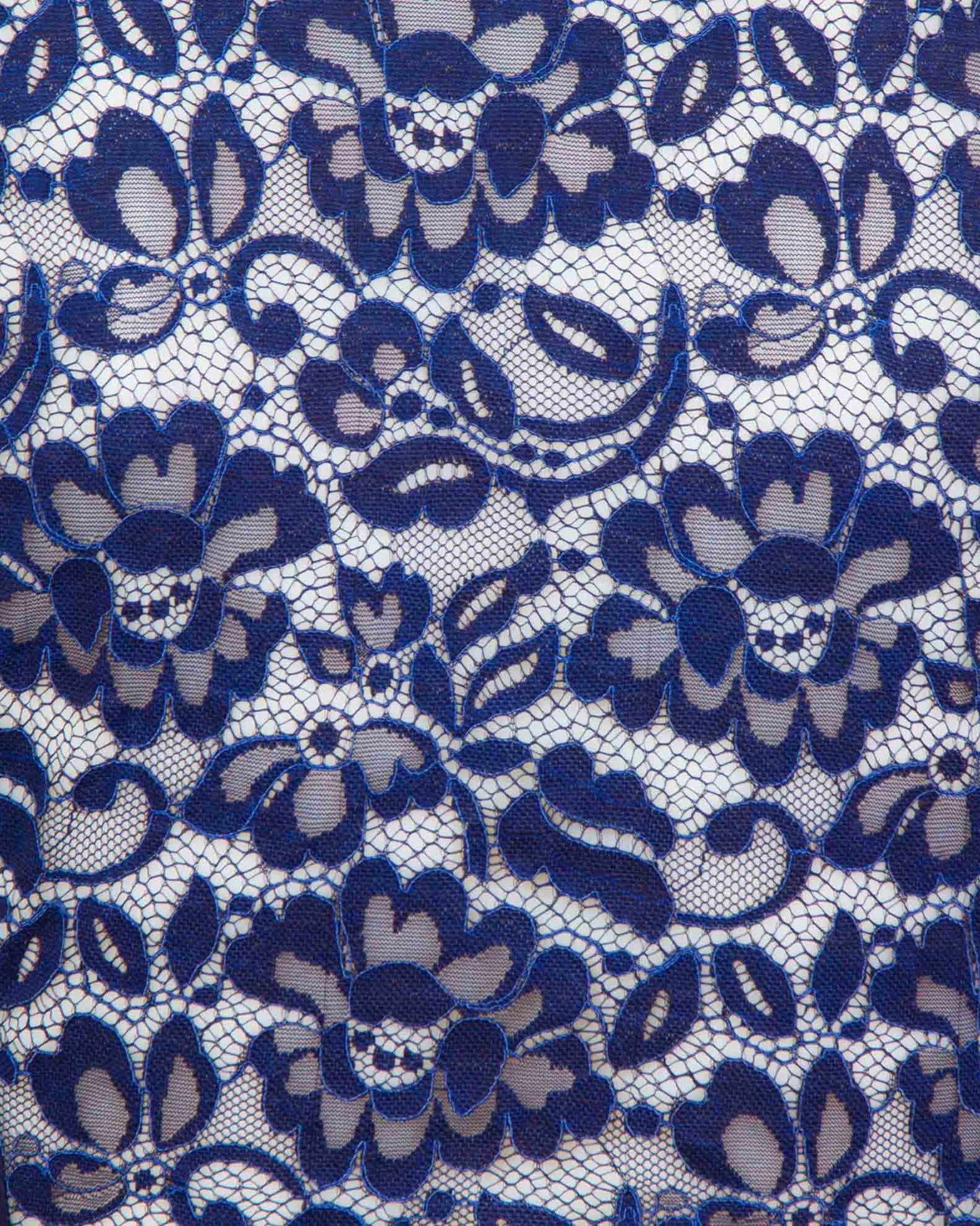 Fitted Silk Shirt Navy Blue