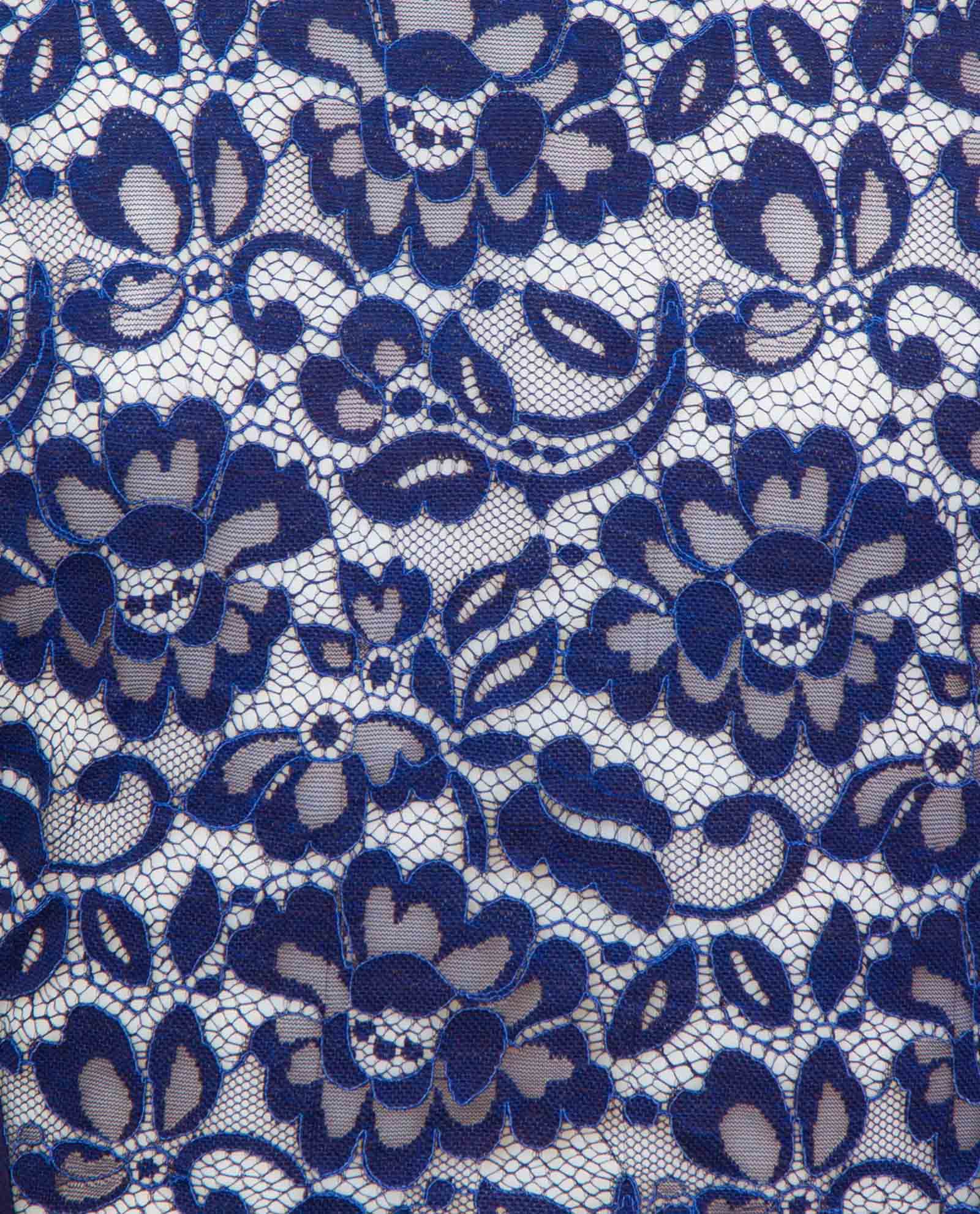 Fitted Silk Shirt Navy Blue