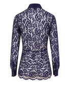 Lace Shirt Navy Blue