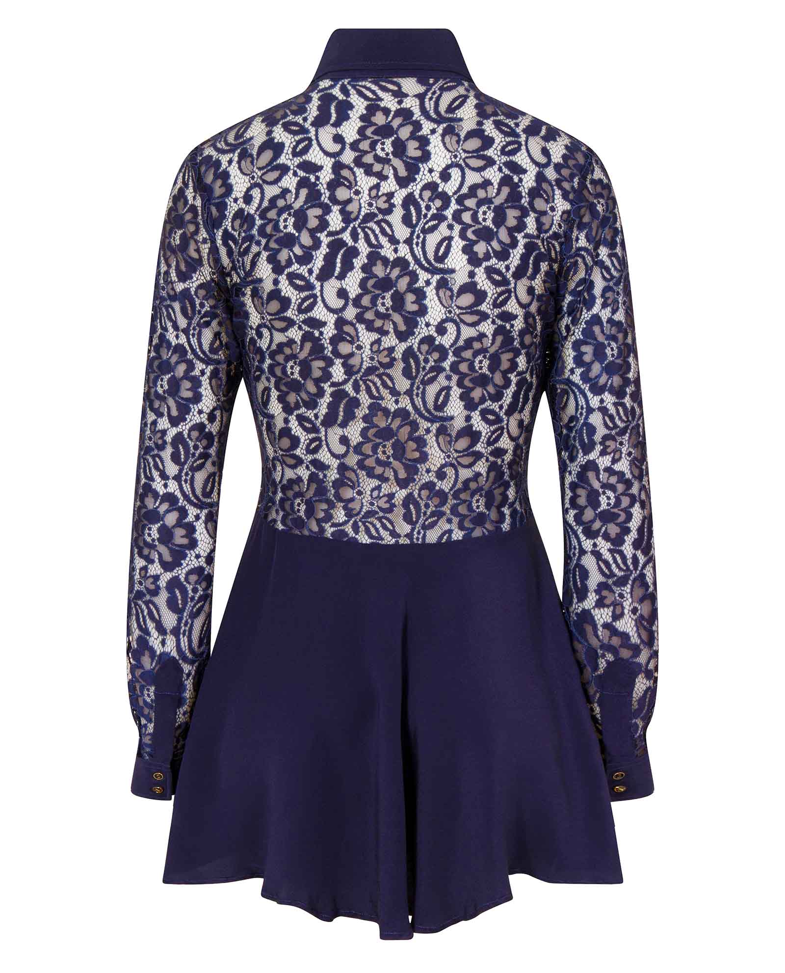 Lace Mini Dress Navy Blue