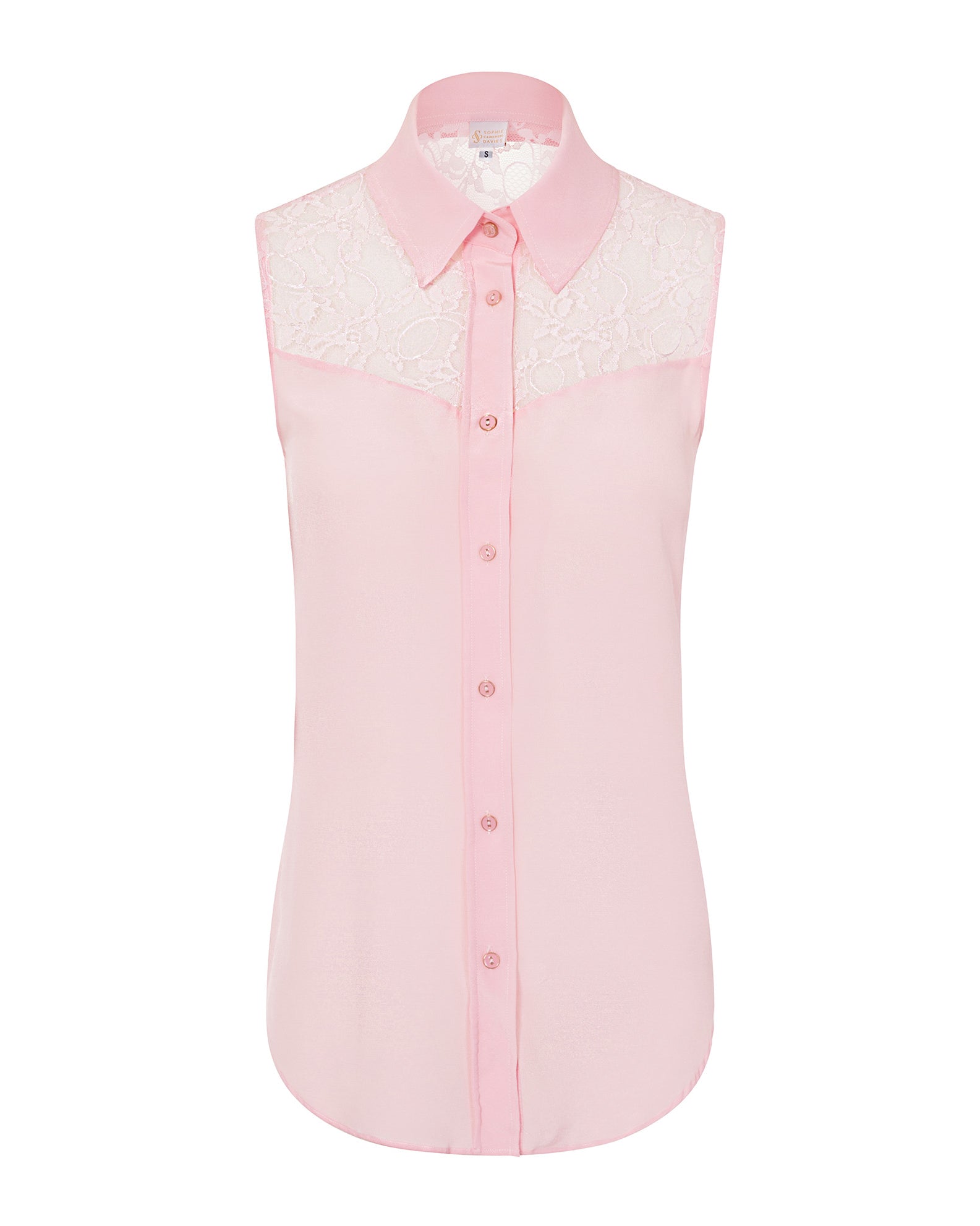 Classic Silk Top Pale Pink