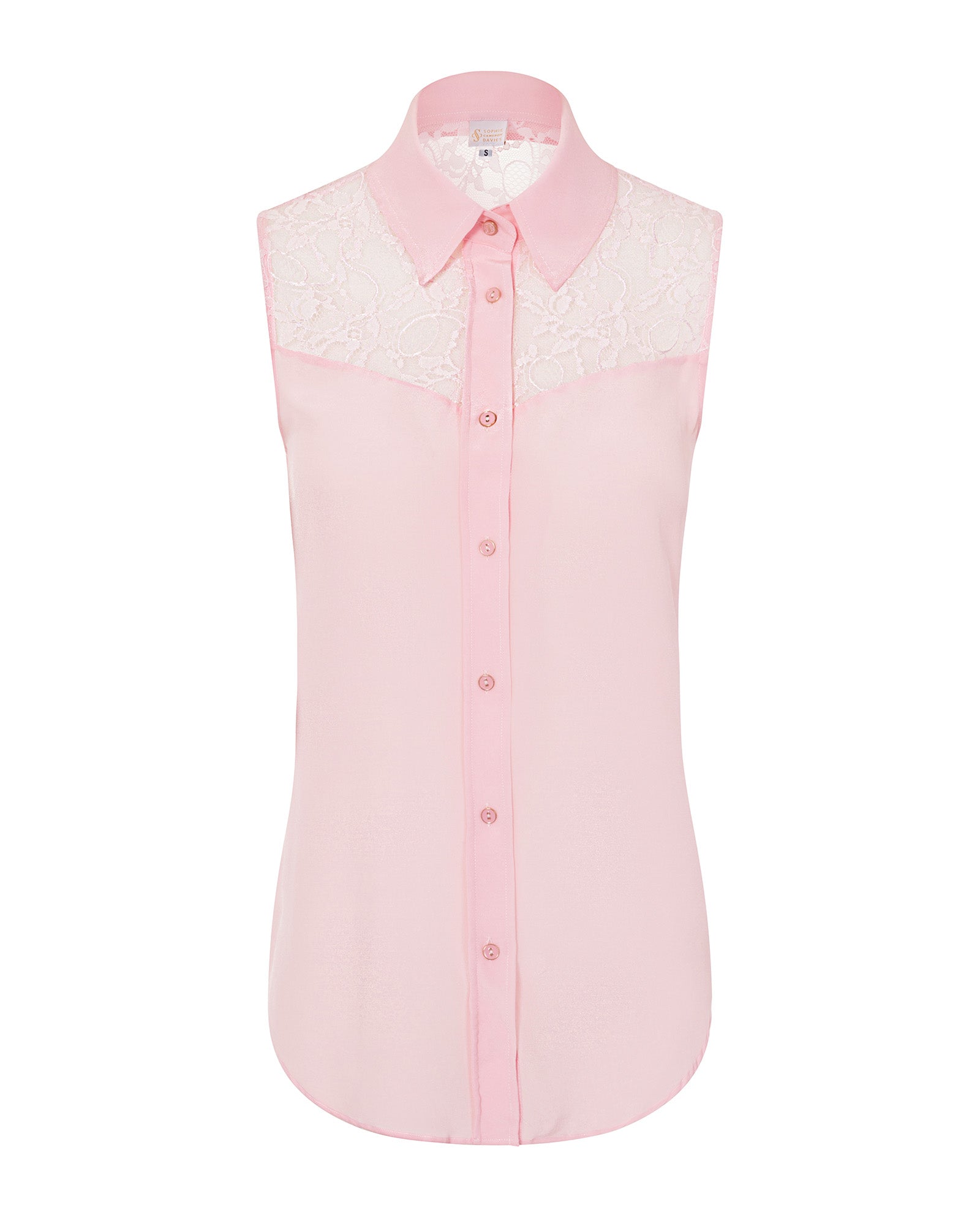 Classic Silk Top Pale Pink