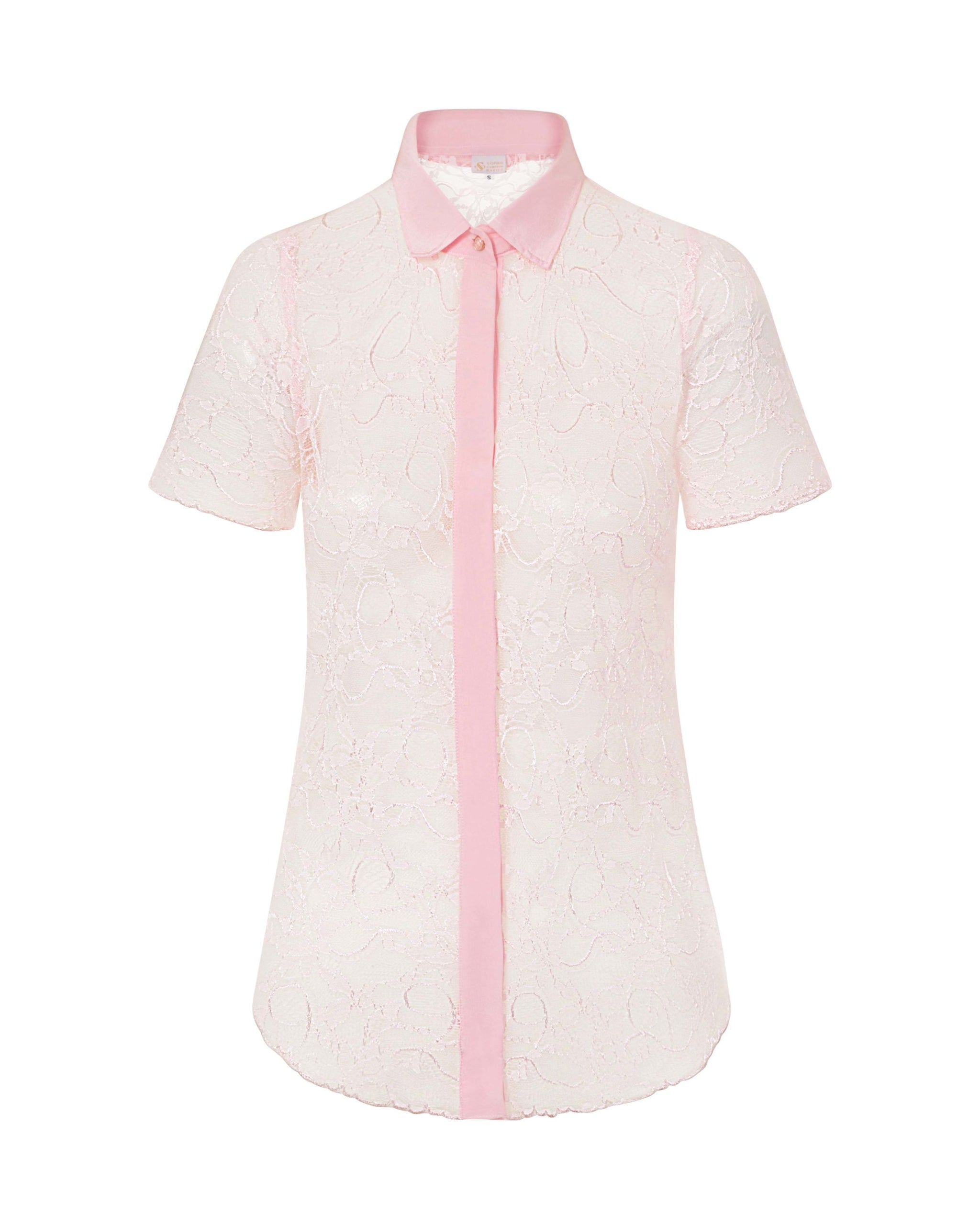 Lace Shirt Pale Pink