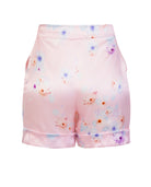 tailored silk short pink beach flower