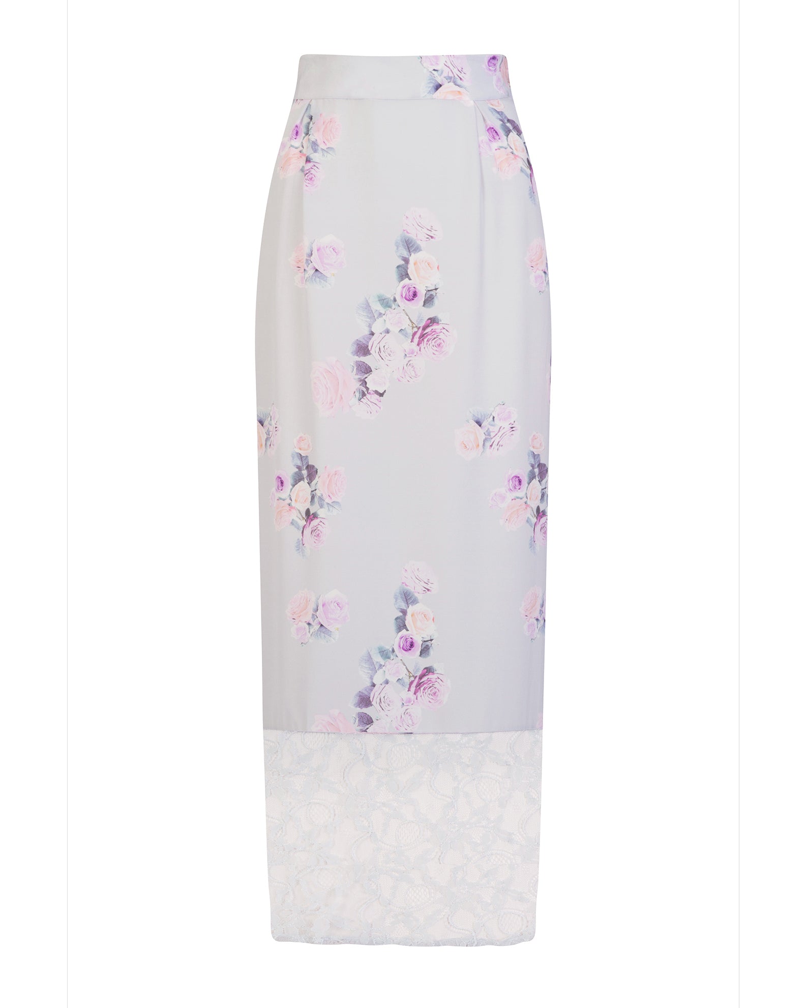 Rose Silk Maxi Skirt