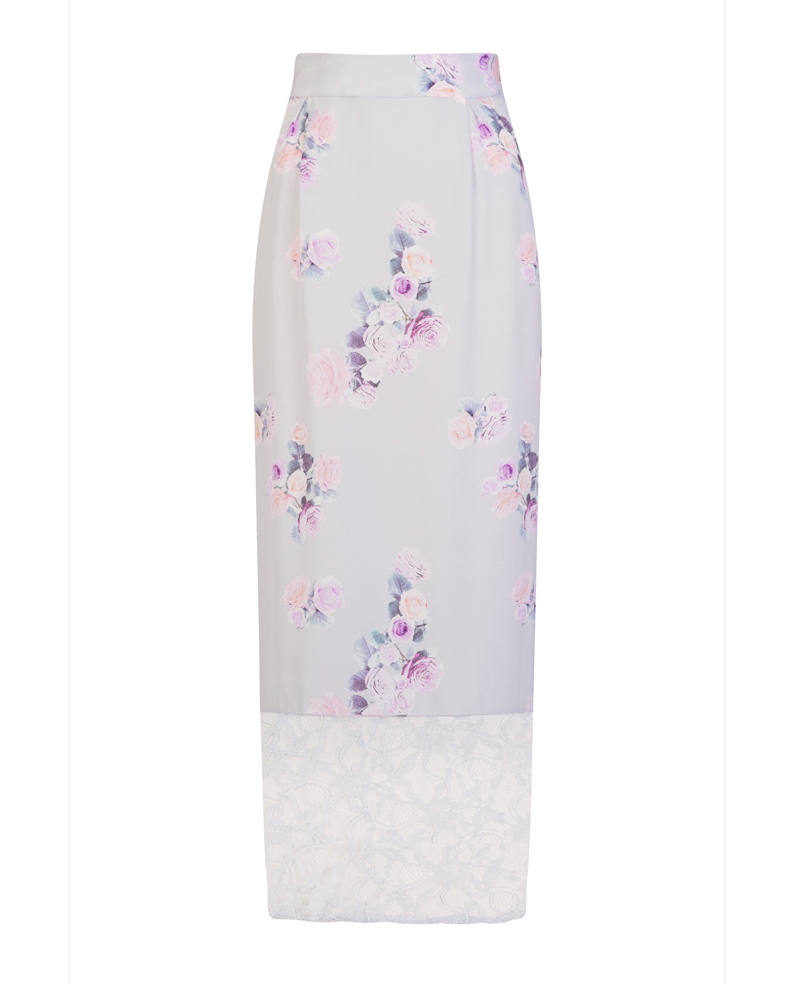 Rose Silk Maxi Skirt