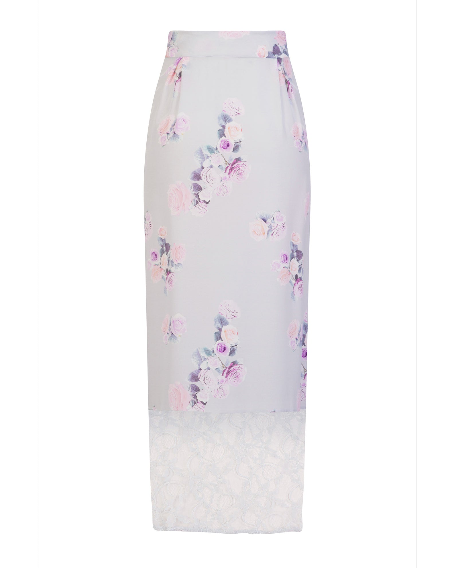 Rose Silk Maxi Skirt