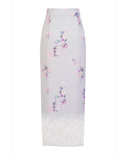 Rose Silk Maxi Skirt