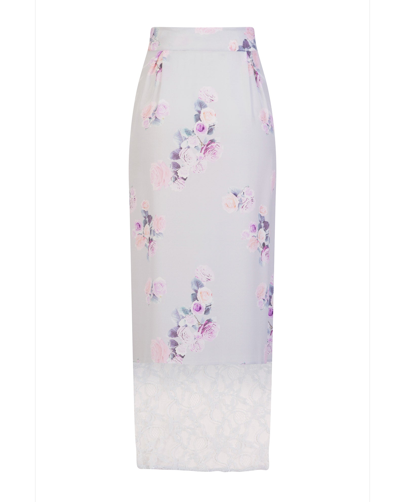 Rose Silk Maxi Skirt