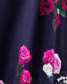Rose Silk Midi Skirt