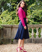 Classic Silk Shirt Fuchsia