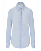 Sky Blue fitted Silk Shirt