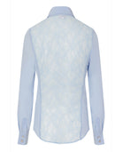 Sky Blue fitted Silk Shirt