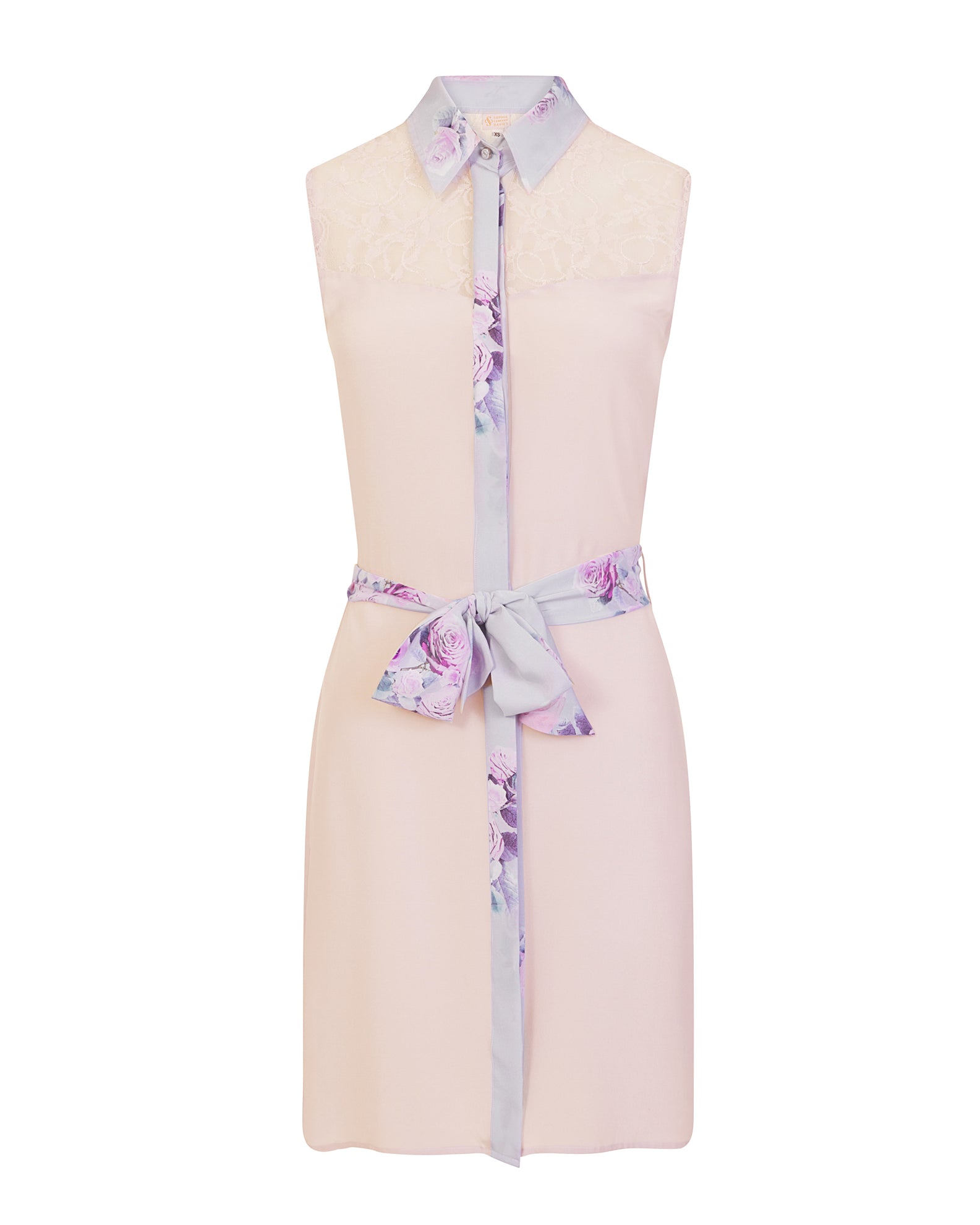 classic silk shirt dress soft peach