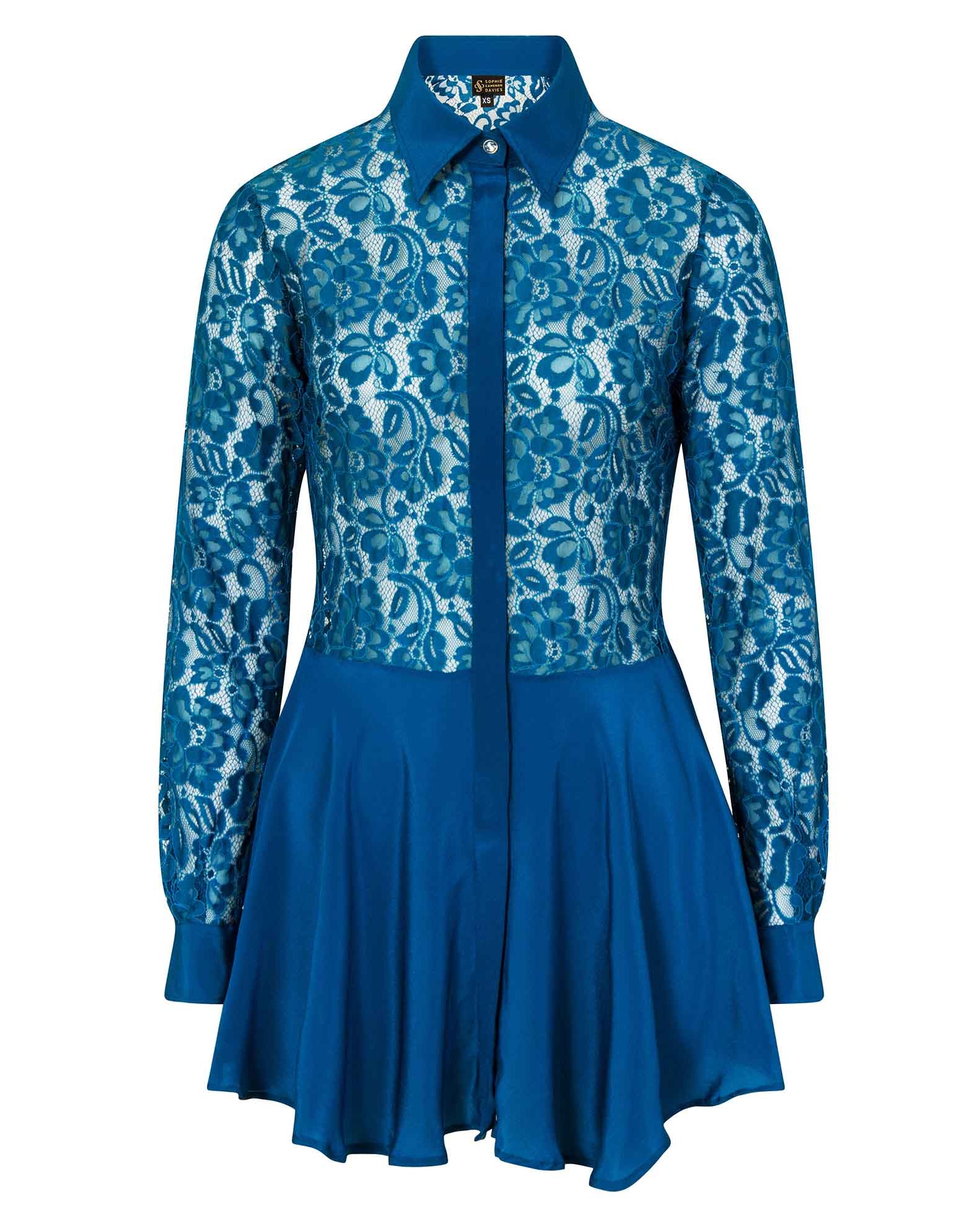 Lace Mini Dress Teal