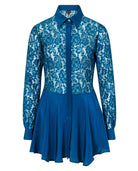 Lace Mini Dress Teal