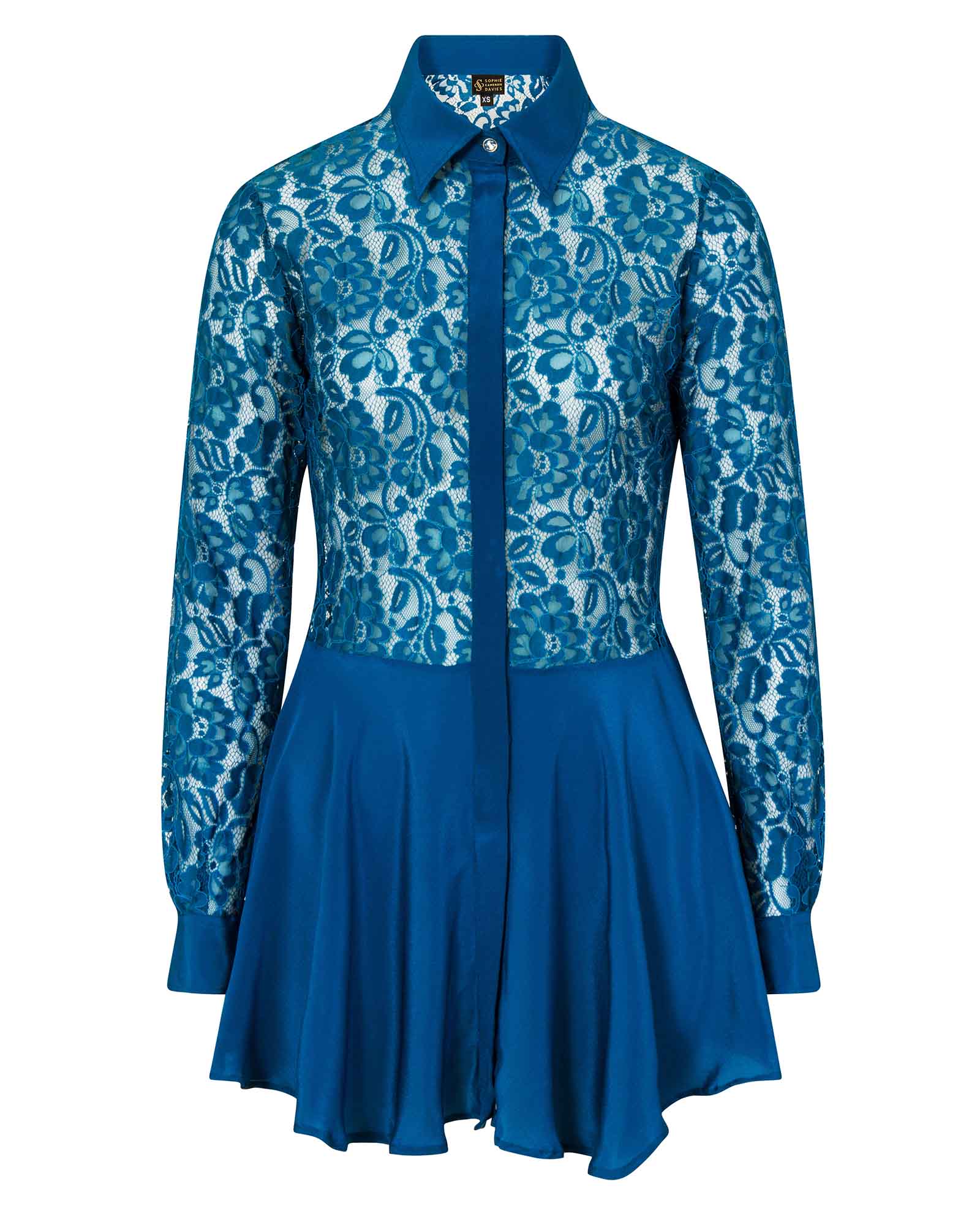 Lace Mini Dress Teal