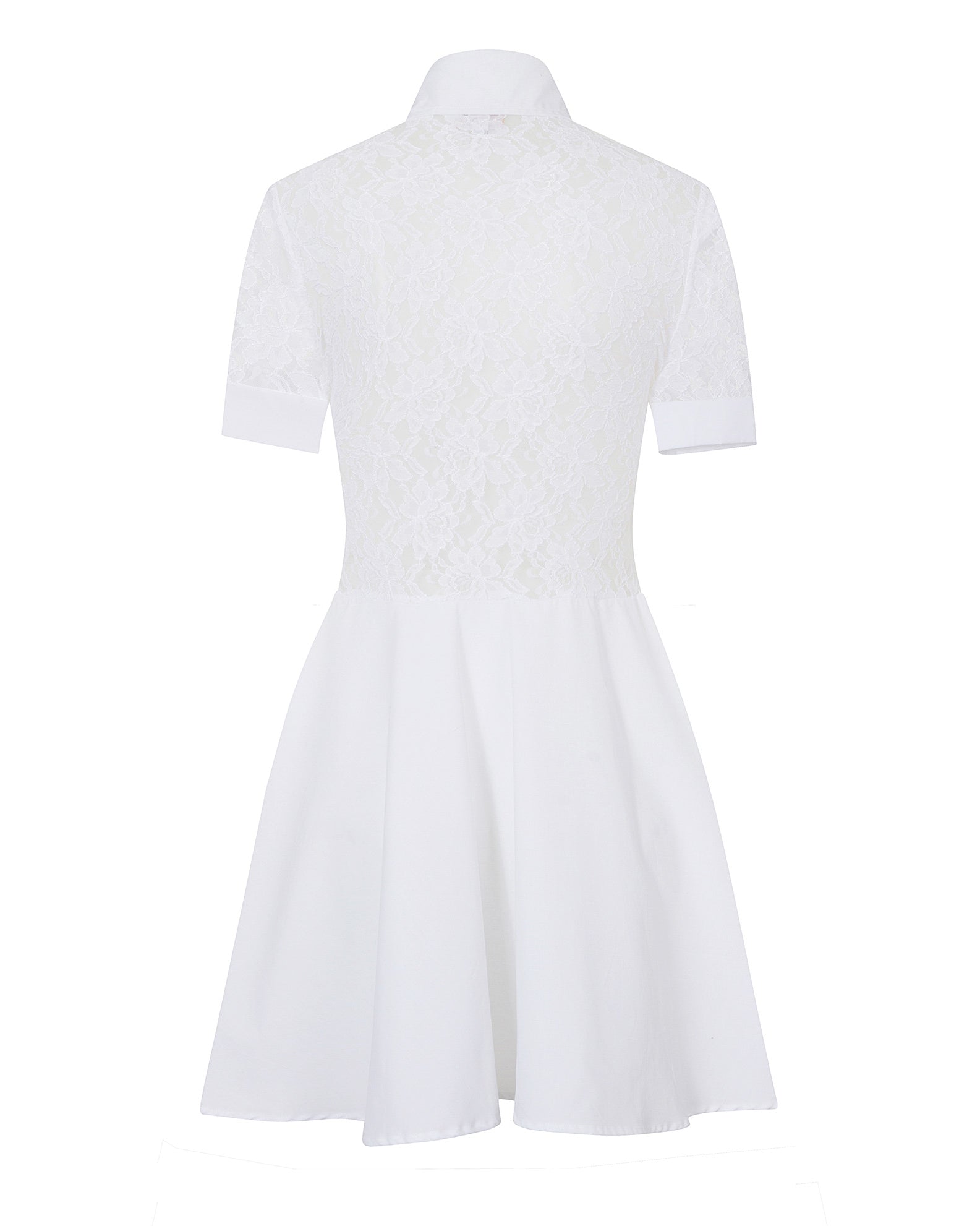 Cotton Lace Mini Dress White
