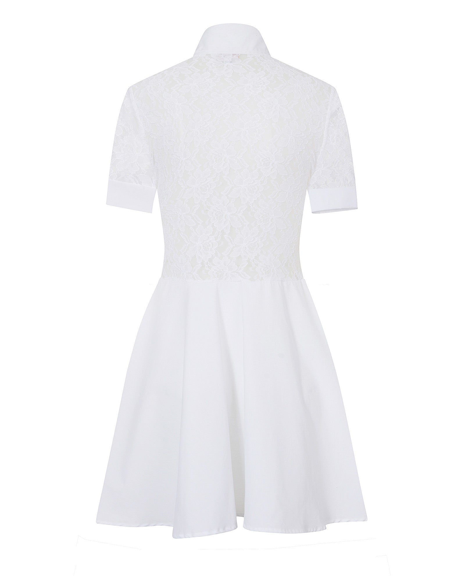 Cotton Lace Mini Dress White