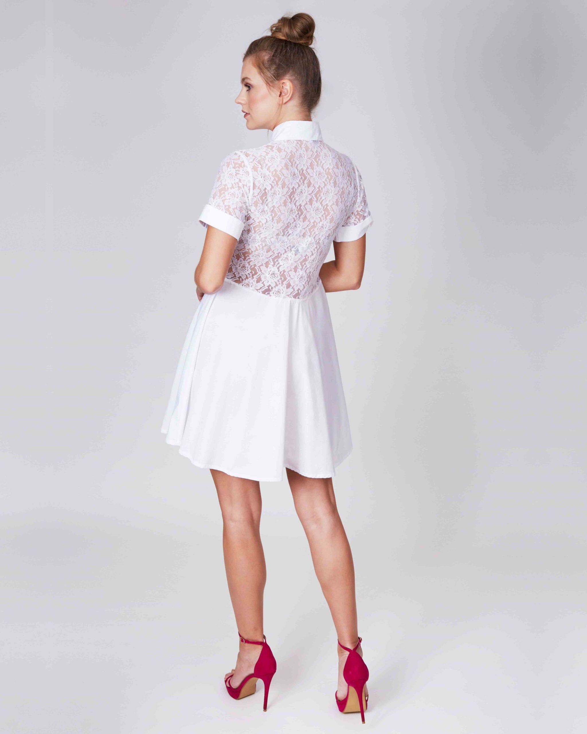 white cotton lace dress