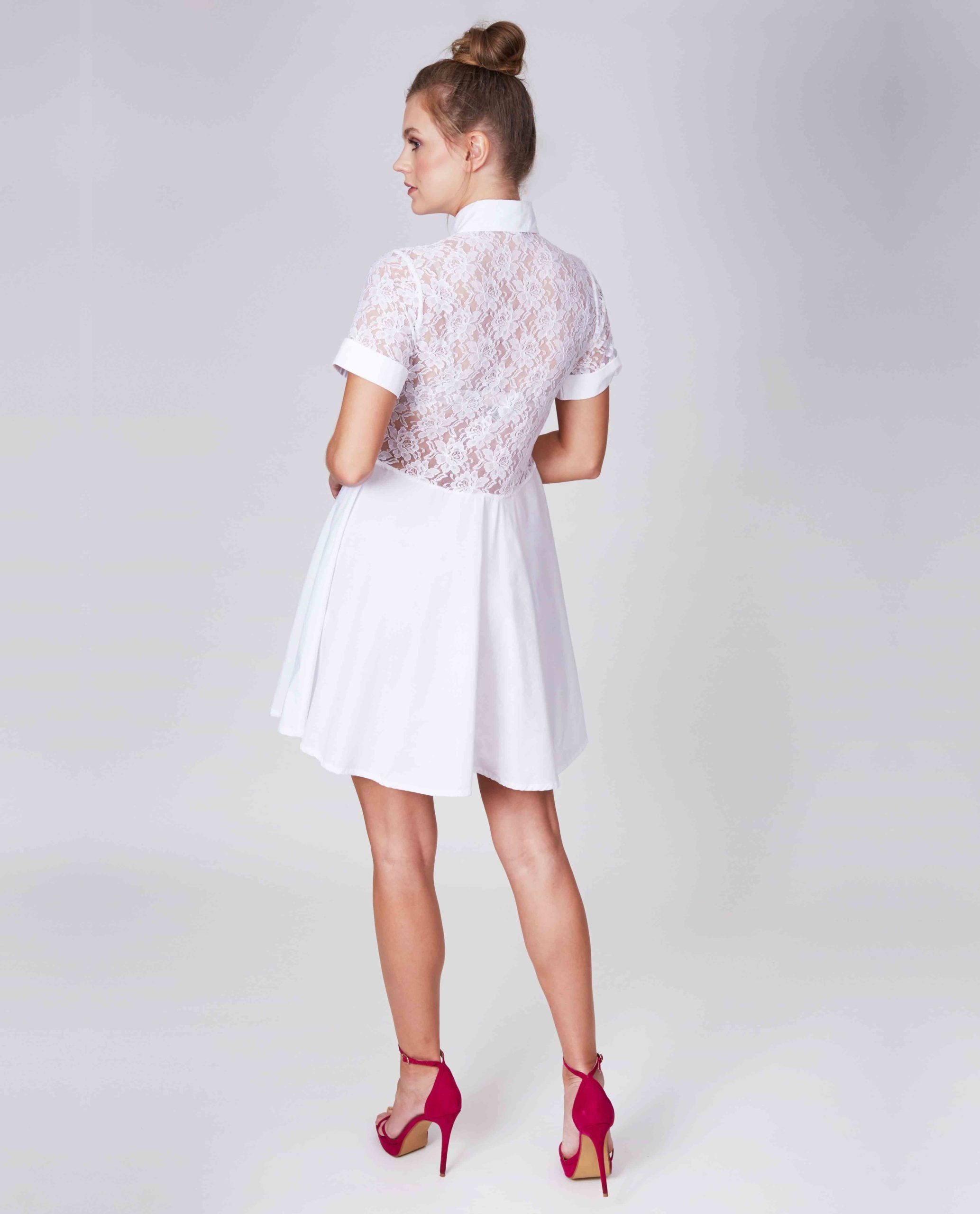 white cotton lace dress