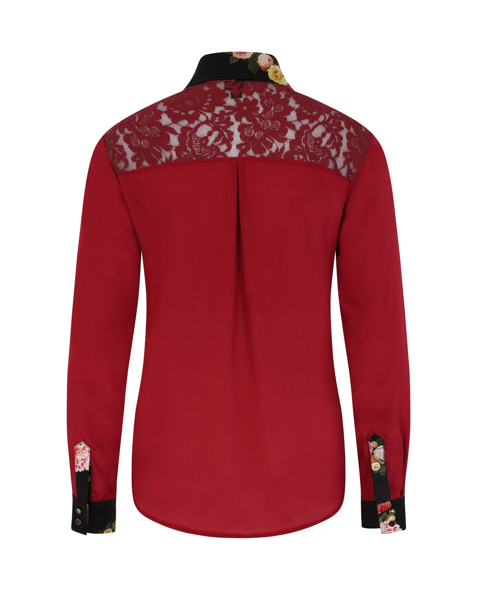Burgundy Red Classic Silk Shirt Sophie Cameron Davies
