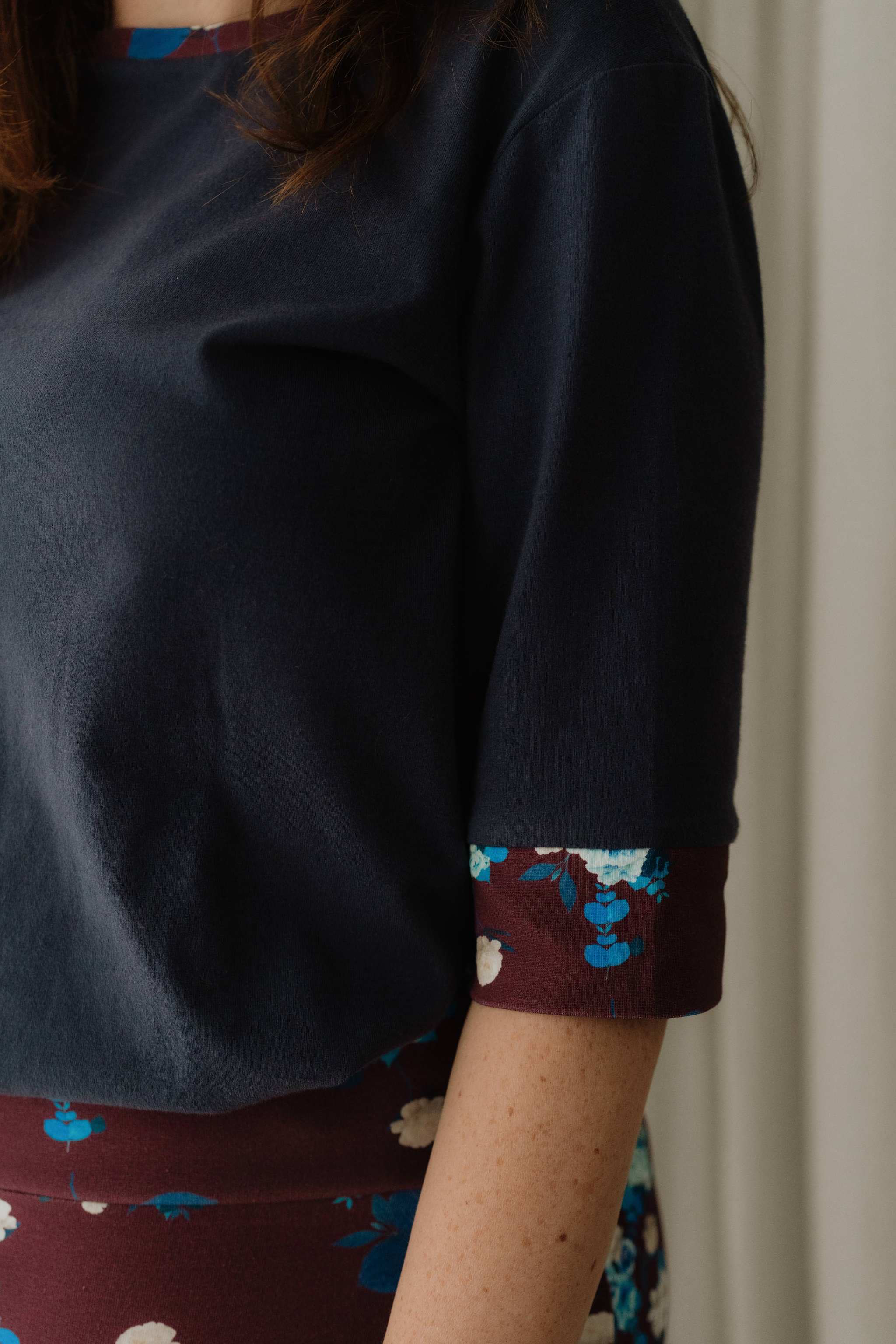 Navy Blue Cotton Jersey T-shirt