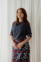 Navy Blue Cotton Jersey T-shirt