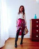 Pink Peony Silk Wrap Skirt Sophie Cameron Davies