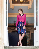 Classic Silk Shirt Rose Berry Pink