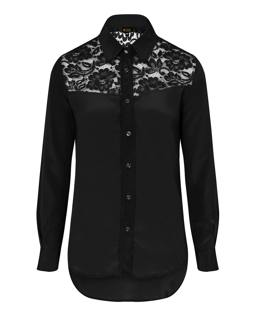 Classic Silk Shirt Black