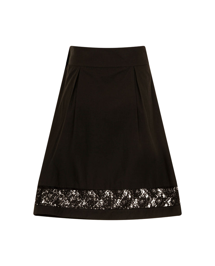 Cotton Skirt Black