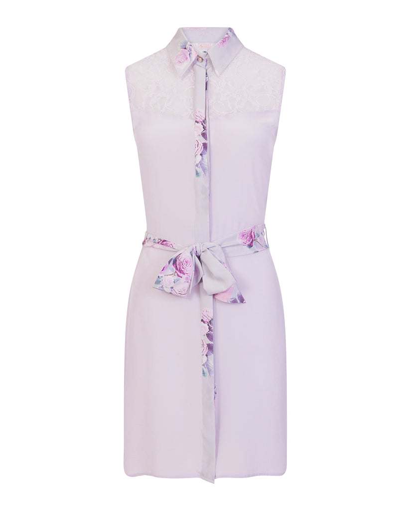 classic silk dress lilac