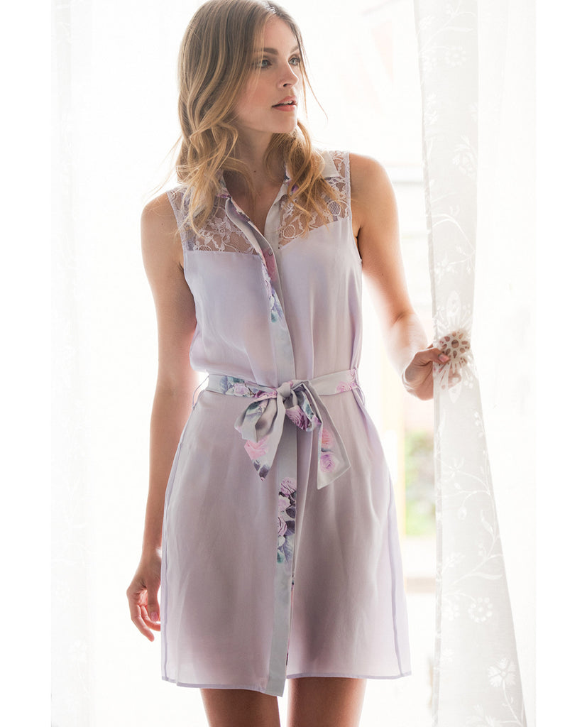 classic silk dress soft lavender