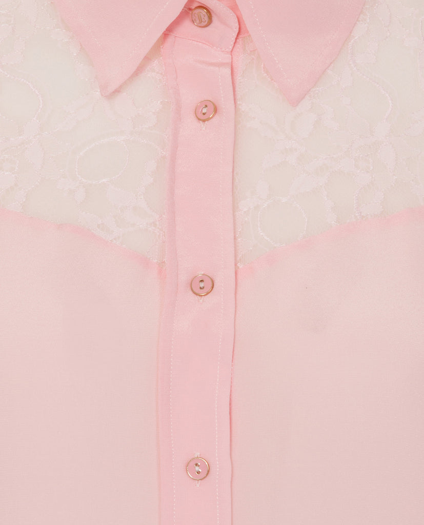 Classic Silk Top Pale Pink