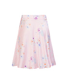 Pink Beach Flower Silk Skirt