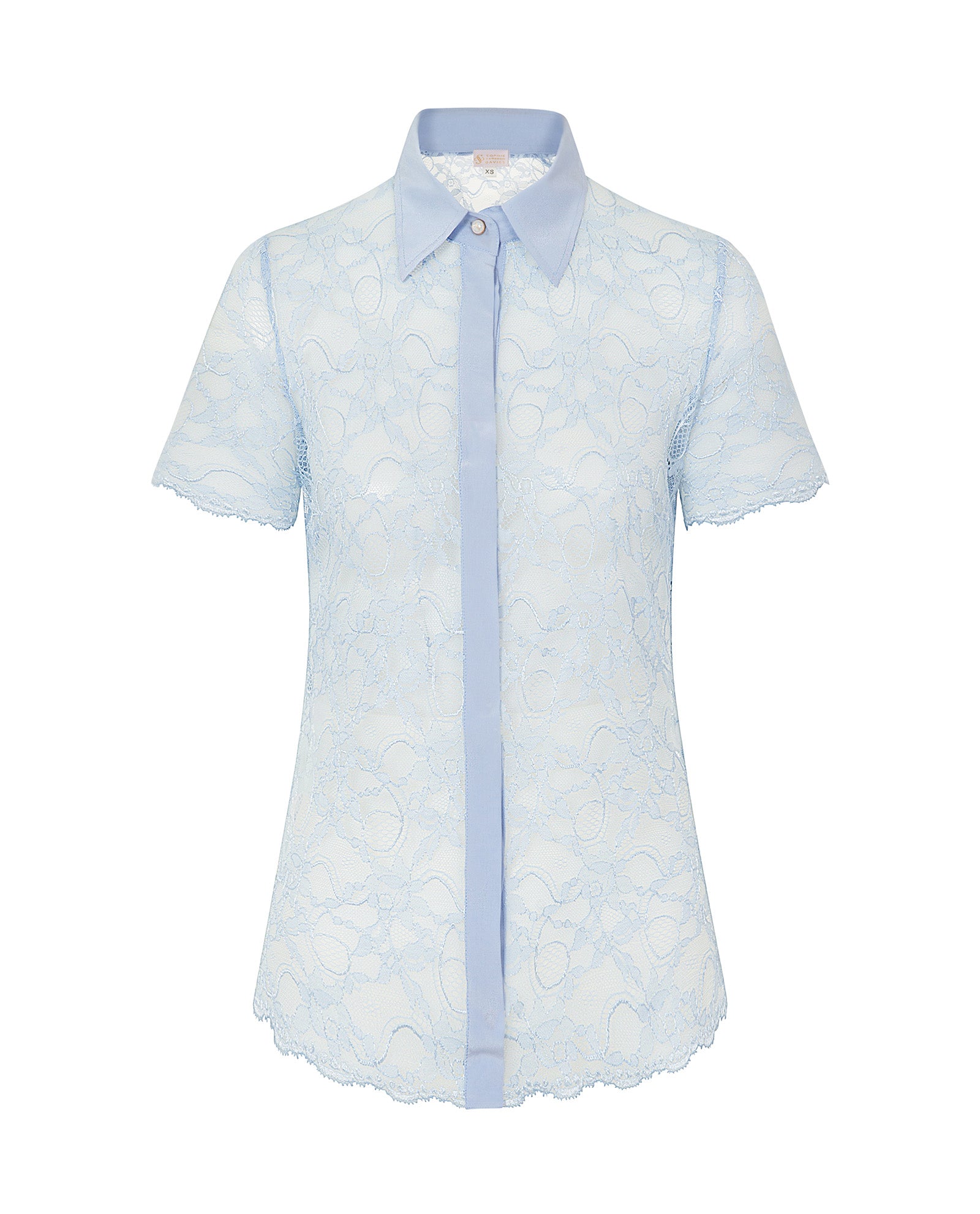 Lace Shirt Sky Blue