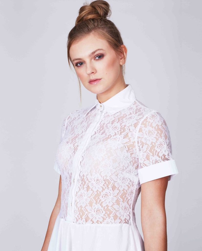 white cotton lace dress